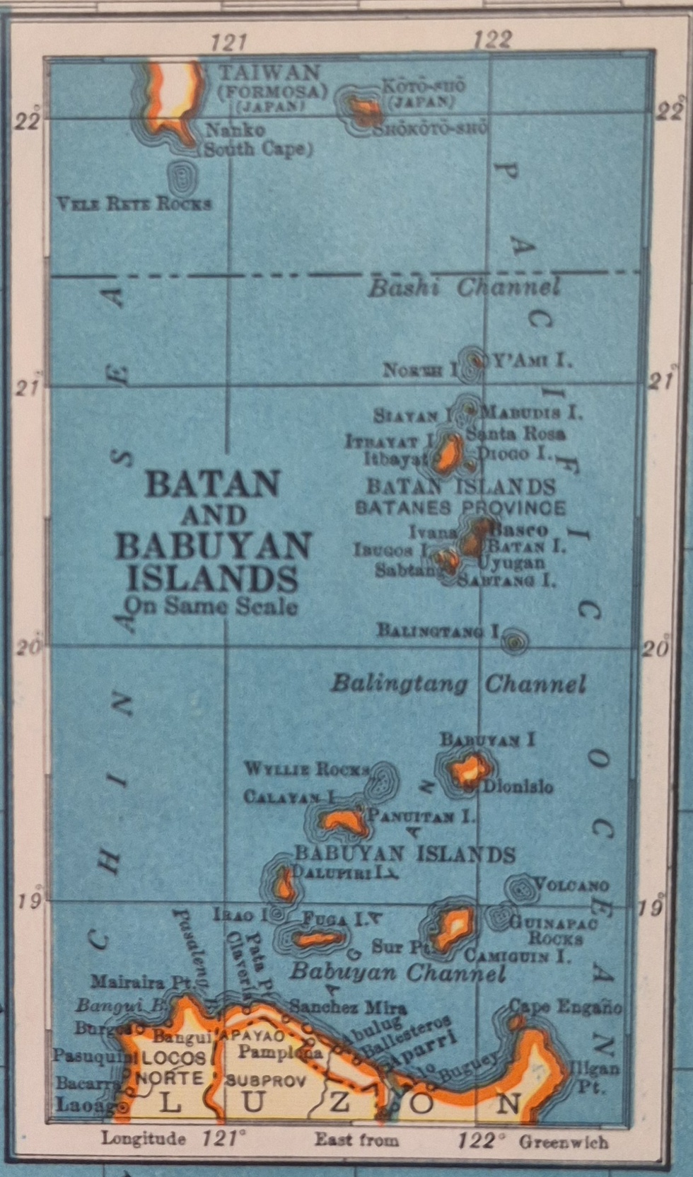 Map Bashi Channel 1939